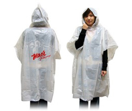 Regnponcho med trykk