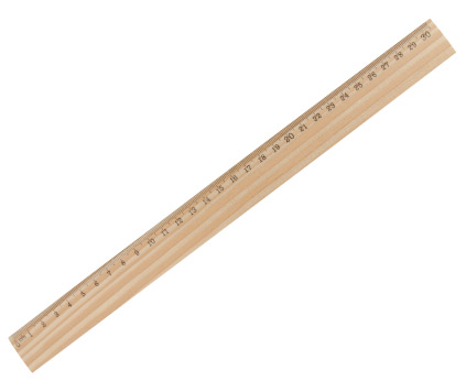 Linjal i tre 30 cm
