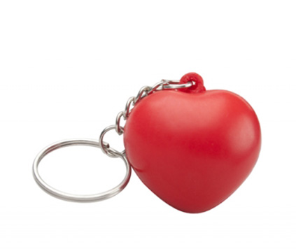 Stressball nøkkelring med hjerte