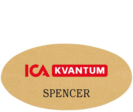 Navneskilt Oval Plast