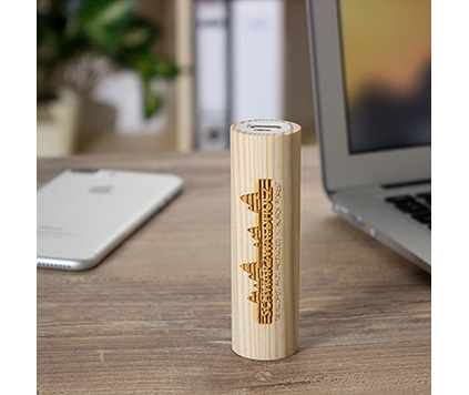 Powerbank Pine Round