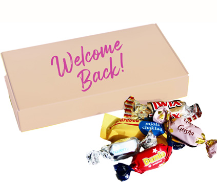 Welcome Back postkasseeske