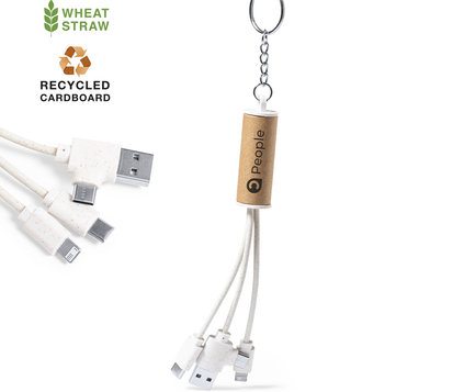 Nøkkelringkabel Recycle - 4 i 1