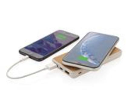 Kork & hvete 8000 mAh trådløs powerbank