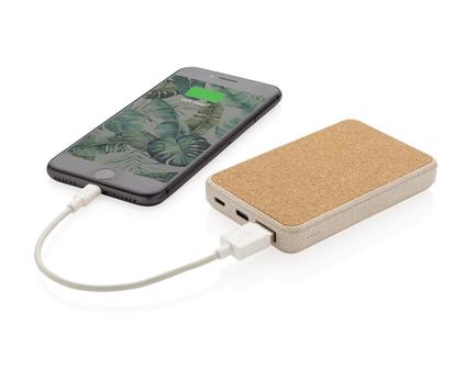 Kork & hvete 5000 mAh lommepowerbank