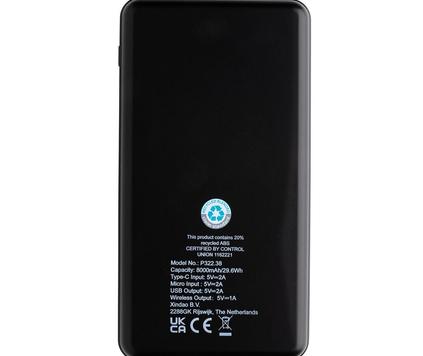 Trådløs powerbank med resirkulert RCS-plast