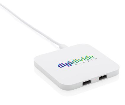 10 W trådløs lader med USB-porter