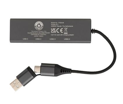Hub med 3 USB-porter, resirkulert