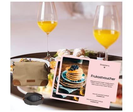 Hotellfrokost for 2 + toalettveske