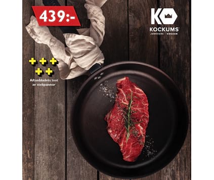Stekepanne, karbonstål ø28 cm Kockums Jernverk