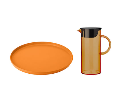 Sett. EM77 kanne med lokk 1,5 l. & EM-brett Ø 40 cm
