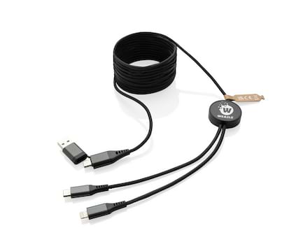 Terra RCS resirkulert PET-kabel på 3 meter 4-i-1