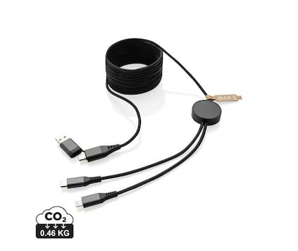 Terra RCS resirkulert PET-kabel på 3 meter 4-i-1