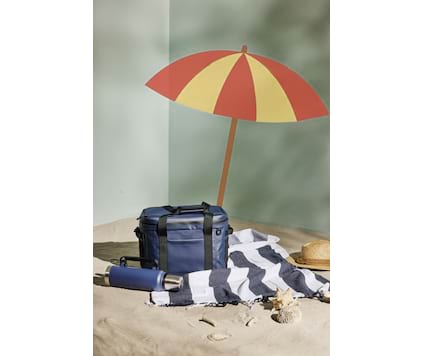 Hamamhåndkle i resirkulert materiale - blå stripe inkludert totebag
