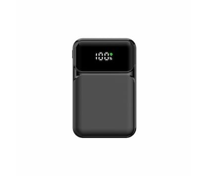 Powerbank 10 000 mAh med innebygde kabler