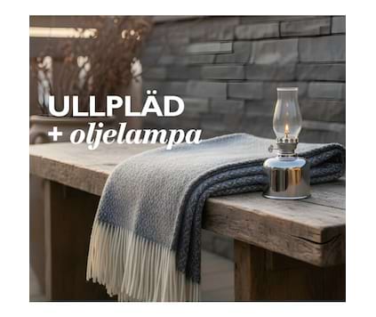 Ullpledd + Oljelampe