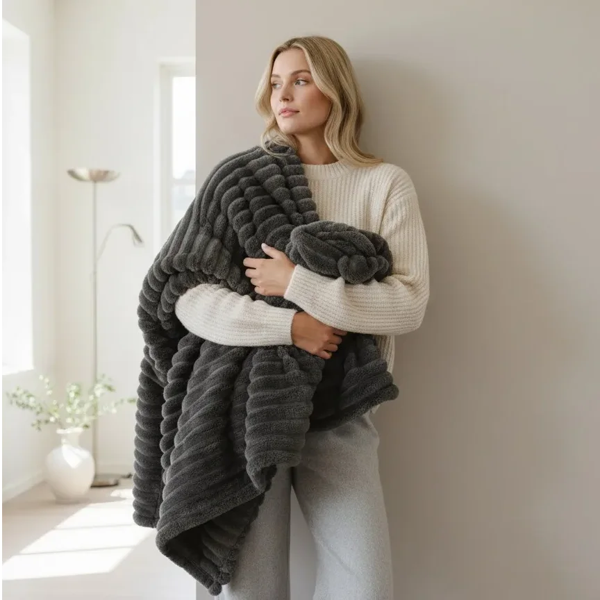 Pledd Cozy - Kosta Linnewäfveri
