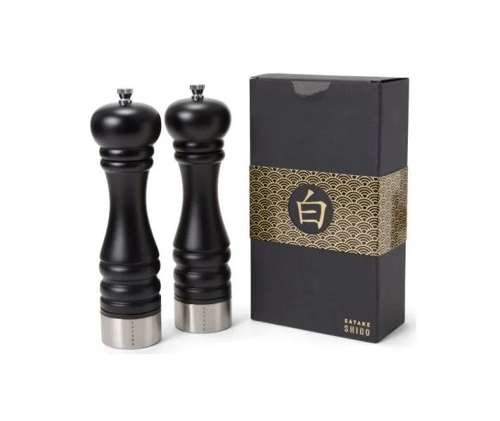 Shiro 2-pakning Krydderkvern Svart 25 cm