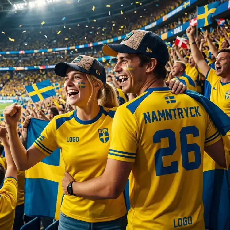 Sverige-trøye med egen logo