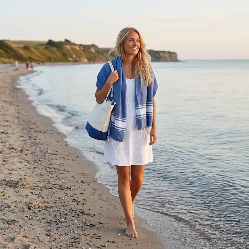 Hamamhåndkle + strandveske